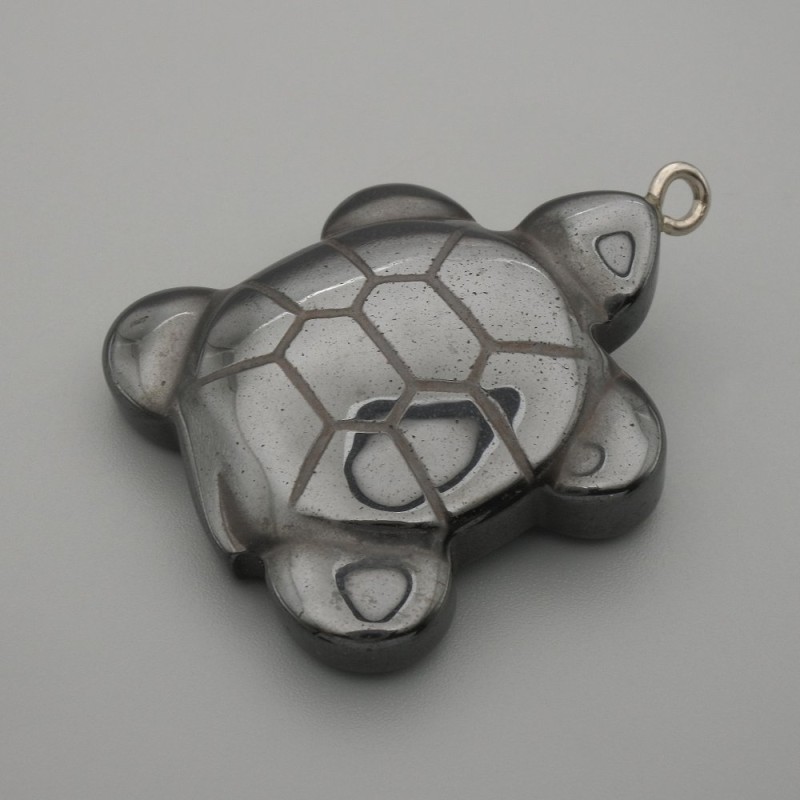 Pendant Hematite Turtle 40×30mm+