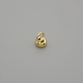 Price per 1pc. Findings end cap for bead, metal colour gold, diameter 4.5×1mm± hole diameter 2.5mm+
