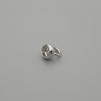 Price per 1 piece End cap cap for bead colour metal silver, diameter 4.5×1mm± hole, diameter 2.5mm±