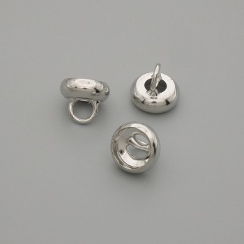 End Cap (Cap) for Bead, Jump Ring Cap, metal colour Silver, diameter 7×1 mm ± hole, diameter 3 mm+