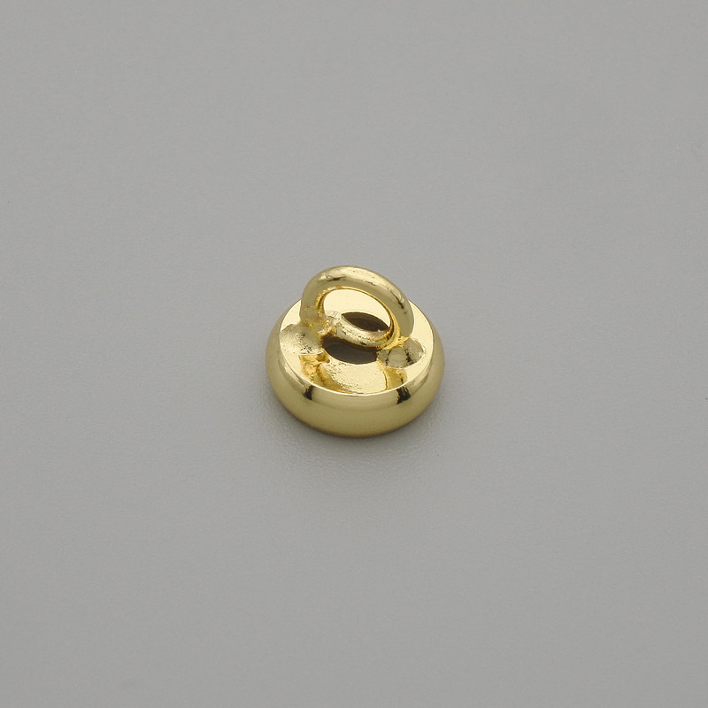 End cap - bead cap in gold colour, diameter 8x1 mm ± hole 3 mm, overall diameter 3 mm+