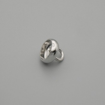 End cap / cap bead cap in silver colour for beads, diameter 8x1 mm± hole, diameter 3 mm+