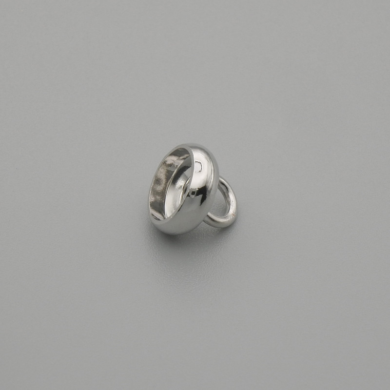 End cap / cap bead cap in silver colour for beads, diameter 8x1 mm± hole, diameter 3 mm+