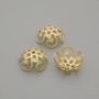 CapCap Findings for Beads with Metal Color Gold, diameter 9mm± hole 0.8mm± packaging 10pcs