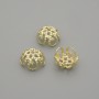 Cap findings for bead cap in metal colour gold, diameter 8mm±, hole diameter 0.7mm±, packaging 10 pcs