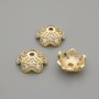 Cap for Bead Findings Gold Colour, Diameter 10mm±, Hole Ø 1.4mm±, per 1pc
