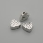 Silver Bead Insertion Heart Shape, Metal Colour Silver, Diameter 7.5×8mm±, Hole Diameter 1.8mm± per 1pc.