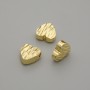 Bead finding insert heart shape metal colour gold, diameter 7.5×8 mm± hole diameter 1.8 mm± per 1 piece +