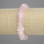 Bracelet Pink Quartz Chip, diameter 11-14×5-6mm+-, length 18cm +- stretch