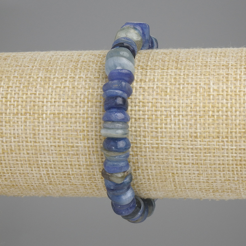 Chrysocolla Chip Bracelet, 8-9x1.5-3mm, length 18cm, stretch