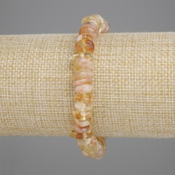 Bracelet Citrine Chunk, diameter 8-11×3-5mm +-, length 18cm +-, stretch