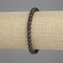 Garnet Bead Bracelet, Smooth Round Beads 5mm, Elastic 18cm ±