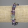 Fluorite Chunk Bracelet, 8-12×3-4 mm diameter, 18 cm length ± stretch