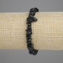 Bracelet, Black Tourmaline Chip, diameter 5-12×2-8mm +-, length 18cm +-, stretch