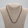 Garnet Necklace - faceted bead, diameter 4mm+, length 45cm +- with clasp