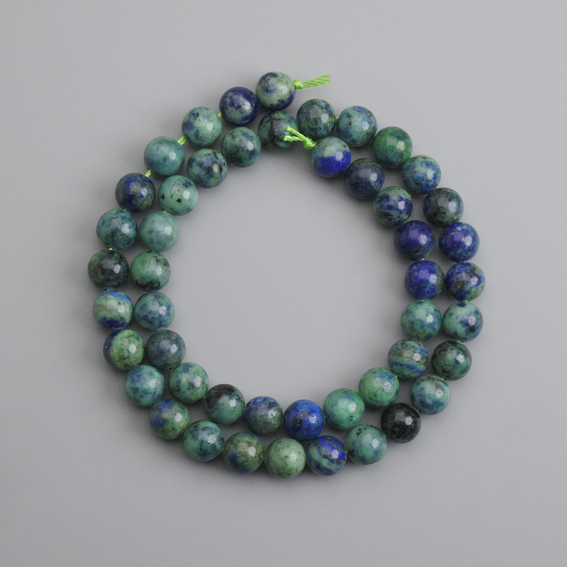 Azurite Beads Smooth Round 8mm, 37cm Length