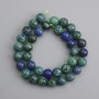 Azurite Beads Round Smooth Sphere 10.5 mm ±, Length 38 cm ±