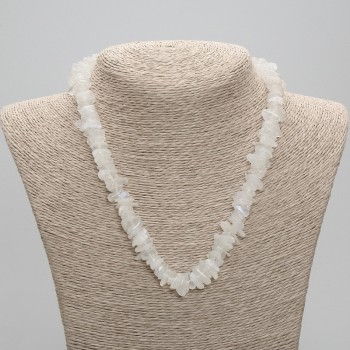 Adularia Bead Necklace, crumb size, diameter 8-12×2-4mm, length 45cm ± with clasp