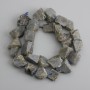 Labradorite Beads, Unpolished Stone, 7-17×8-15mm, thread length 39cm