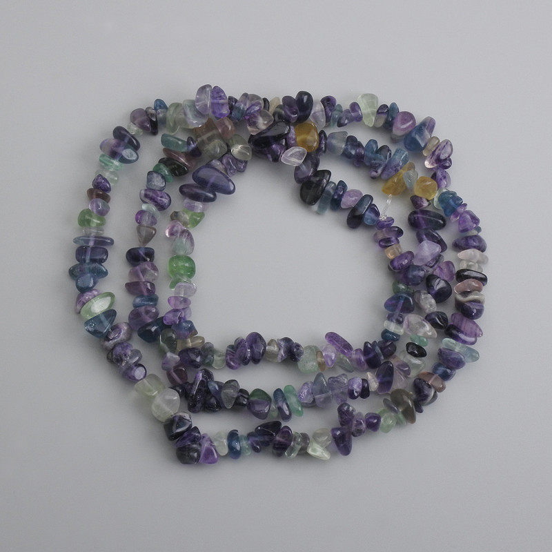 Fluorite Chip Beads, 5-12×3-6 mm, 5 mm+, length 78 cm