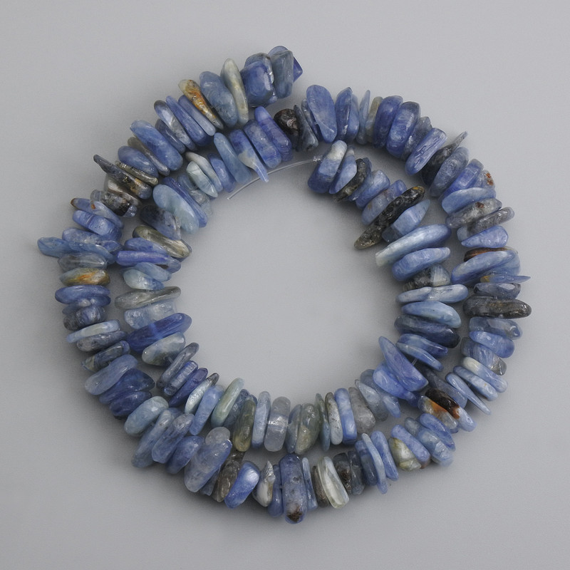 Kianite Beads Chip, 8-20×2, 5-4mm ±, cord 39cm ±