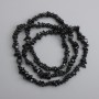 Black Tourmaline Chip Beads, 5-12×2-8mm, +/- diameter, 78cm length