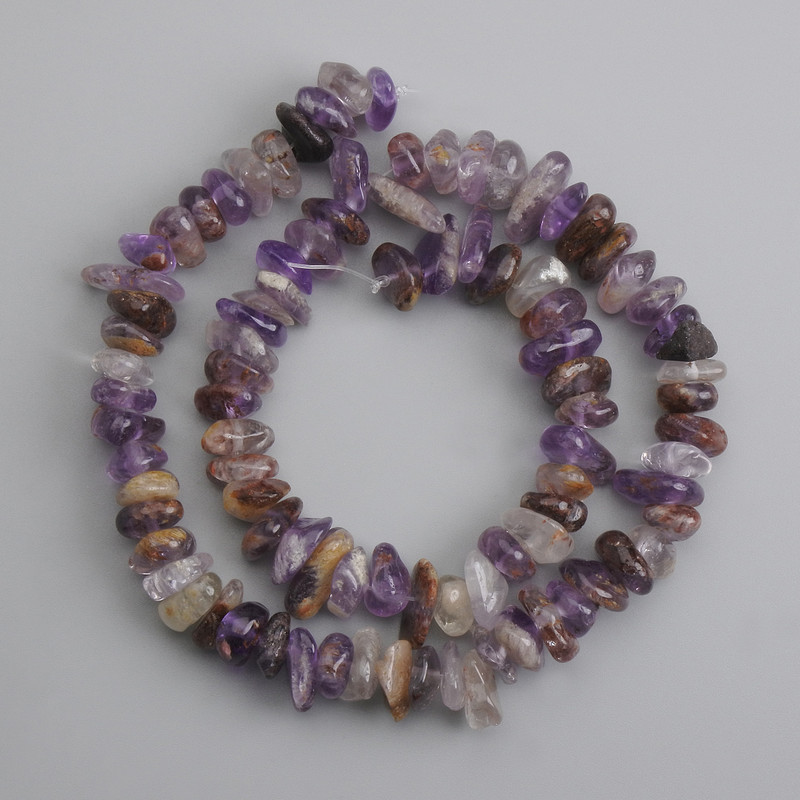 Amethyst Drilled Beads 6-9-16×3-6mm, 39cm length +