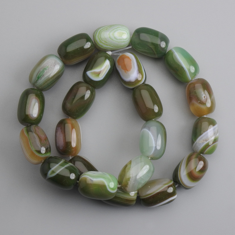 Agate Barillo Beads, diameter 17-18×13mm,+-, length 39cm +