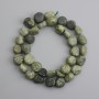 Serpentine Beads, ogive-cut, diameter 9-13×10-12mm, length 37cm +