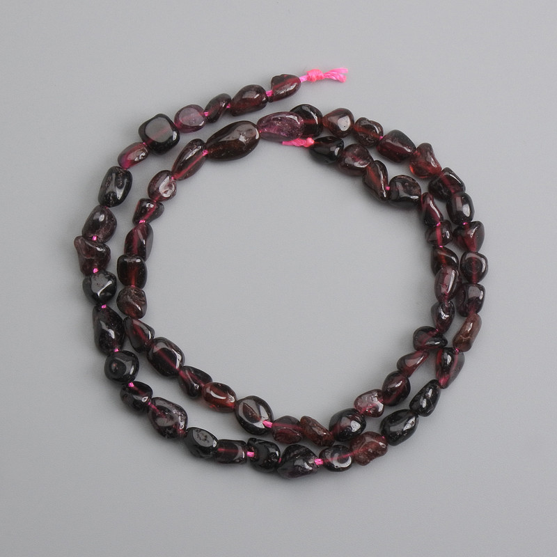 Garnet Faceted Beads, 4–11 mm diam, 5x5–7, 5 mm ±, length 39 cm ±