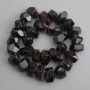 Garnet beads faceted, diameter 15-21×9-14 mm, length 39 cm ± with natural imperfections