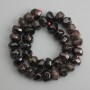 Garnet Beads, multifaceted, diameter 14-15 mm, 5×9-11mm+-, thread length 39cm +- with natural imperfections