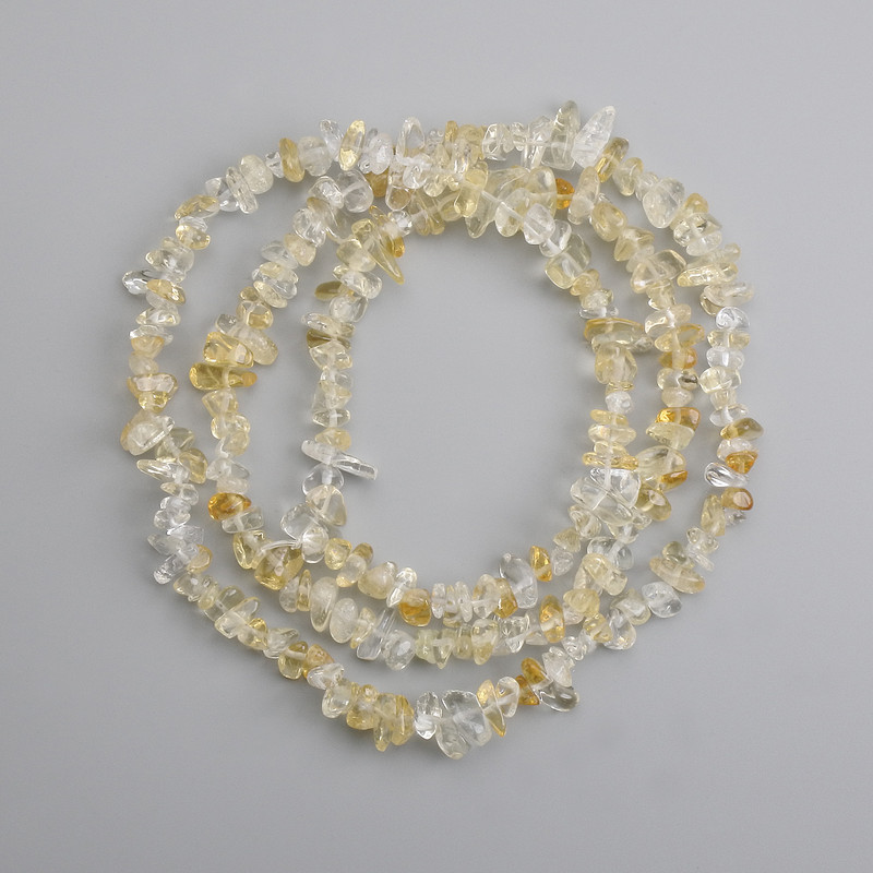 Citrine Beads crushed chip, diameter 6-12×3-6mm, length 75cm +