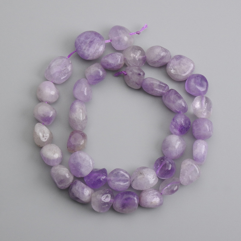 Amethyst faceted beads 10-13×10-15 mm, 40 cm length +