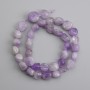 Amethyst faceted beads 10-13×10-15 mm, 40 cm length +