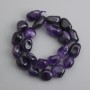 Amethyst faceted rondelle beads, diameter 10-20×7-14mm±, length 37cm ±