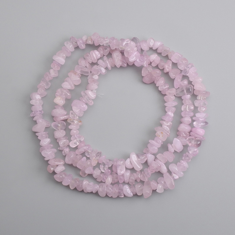 Kunzite Beads micro-paste, 7-11×3-5 mm diameter, length 80 cm +