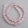 Pink Rose Quartz Tumbled Beads 8–14 mm, 40 cm on a thread