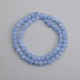 Aquamarine Beads smooth rounds 6mm, length 37cm