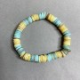 Bracelet with Seashell Scarface Rondelle, diameter 8×2mm ±, length 18cm ± stretch