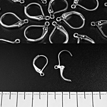 (14x10 mm) earring findings (posts) "French" clasp 250+- pairs