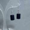 Earrings Aventurine Night of Cairo Cylinder 12×9mm, length 34mm