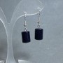 Earrings Aventurine Night of Cairo Cylinder 12×9mm, length 34mm