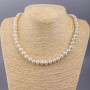 Necklace of Freshwater Pearls, rounds d 8-9x7mm, length 45cm, with clasp