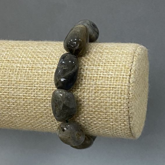 Bracelet Labradorite Faceted 17-21×10-14mm+-, length 18cm± stretch