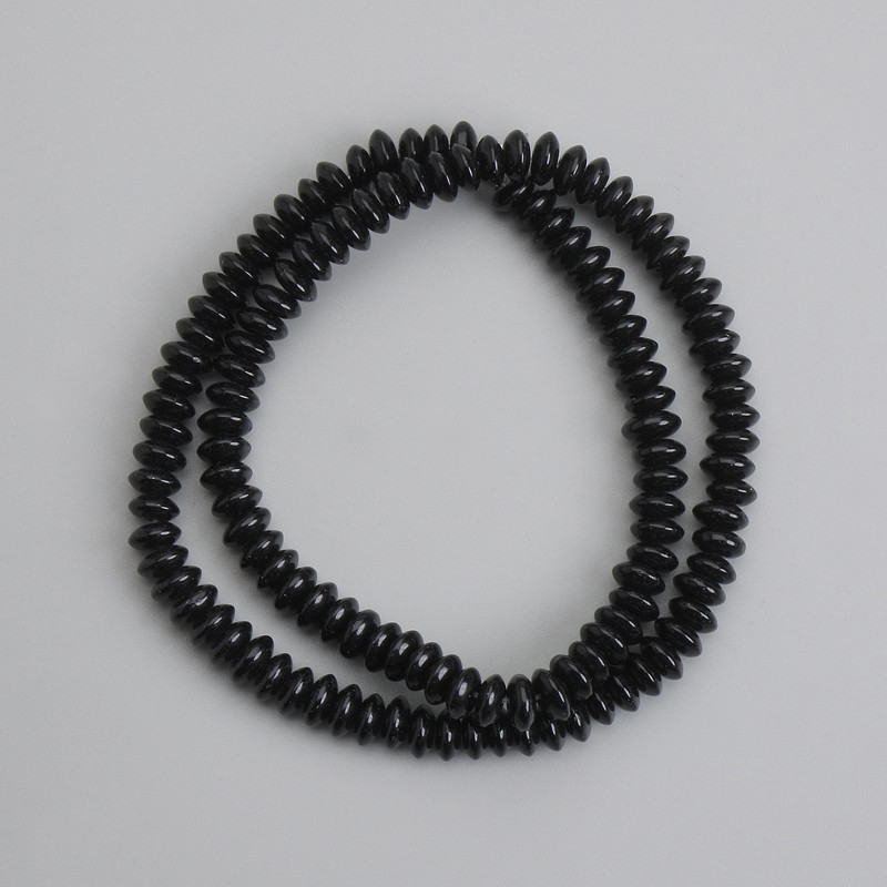 Agate Beads Smooth Rondelle, 6x3mm diameter, 37cm length