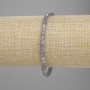 Bracelet Labradorite Faceted Cube, 4x4mm, adjustable 18cm stretch