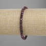Bracelet Ruby Faceted Cube, 5x5mm, diameter 18cm, stretchy