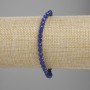 Bracelet Lapis Lazuli Faceted Bead, 4 mm diameter +-, length 18 cm+- stretch