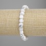 Chalcedony Beaded Cube Bracelet, 7mm diameter ±, 18cm length ± (stretch)